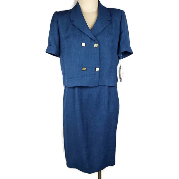 Leslie Faye Dresses & Skirts - Leslie Fay Blazer Dress Dbl Breasted Size 12P